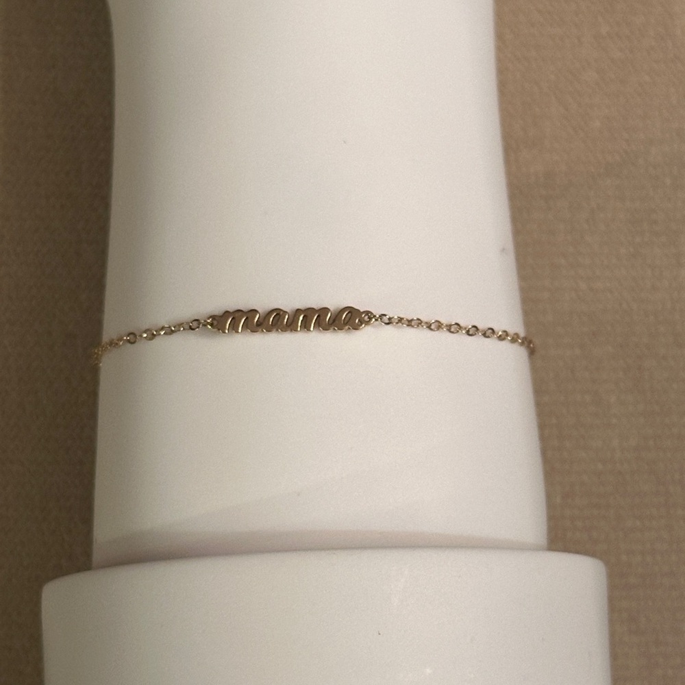 Tiny Tags 14K Gold “Mama” bracelet